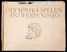 Antwerp 1920 Olympic Games bound set of five illustrated brochures, OLYMPISKA SPELEN,