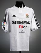 A Zinedine Zidane signed Real Madrid replica home jersey,