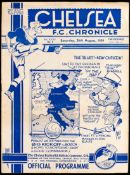 15 Chelsea home programmes dating betwen 1936 and 1939, 1936-37 v Sunderland, Preston,