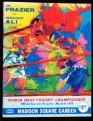 Muhammad Ali v Joe Frazier official fight programme, Madison Square Garden, New York City,