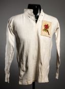 A white England rugby league shirt worn by H.