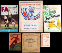 Collection of football and cricket annuals,