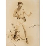 A signed photograph of the Italian-American World Bantamweight Boxing Champion of the early 1920s