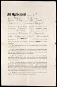 A player's contract for Edward Bennett and Norwich City FC season 1929-30,