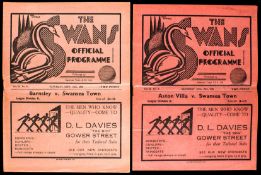 Two Swansea Town home programmes season 1936-37,