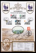 A group of 13 signed football postal covers,