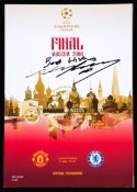 Wayne Rooney signed Machester United v Chelsea 2008 Champions League Final programme,