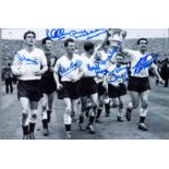 Signed Tottenham Hotspur 1961 F.A. Cup Final photograph, 12 by 8in.