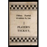 A Fulham FC player's ticket season 1934-35,