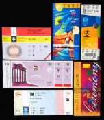 A collection of 83 Olympic Games tickets,