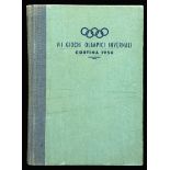 Rare Cortina 1956 Winter Olympic Games bound volume of 12 programmes,