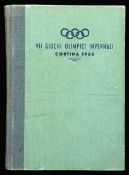 Rare Cortina 1956 Winter Olympic Games bound volume of 12 programmes,