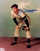 A Joe DiMaggio signed colour picture, published by Major League Baseball Photo File,
