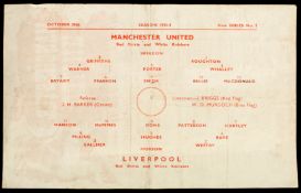 Manchester United v Liverpool wartime programme 30th October 1943,