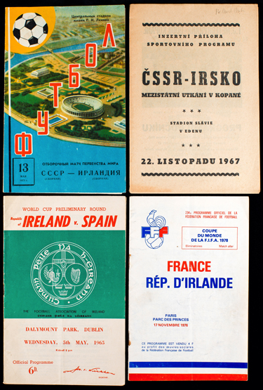 A collection of 26 Republic of Ireland international match programmes, homes v Spain 5.5.