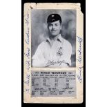 Ernie Blenkinsop photocard signed and dedicated to Billy Gillespie,