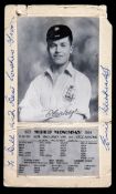 Ernie Blenkinsop photocard signed and dedicated to Billy Gillespie,