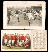 Boys Own Paper supplement print "Famous English [rugby &] Football Players 1881,