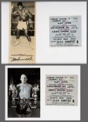 A pair of signed ticket and photographic presentations for the Muhammad Ali v Henry Cooper