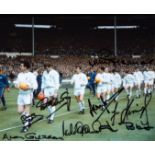 Signed Tottenham Hotspur 1967 F.A. Cup Final photograph, 10 by 8in.