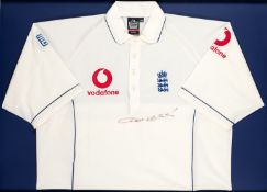 An England 2005 Ashes series replica cricket shirt signed by Freddie Flintoff,