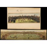 Panoramic print of a boxing match mid-19th century,