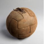 A 1920s T-panel leather football, with original lacing,