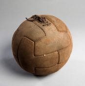 A 1920s T-panel leather football, with original lacing,