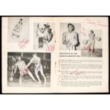 Signed Harlem Globetrotters v Cherokee Indians programme for matches in Prague 11-13 June 1963,