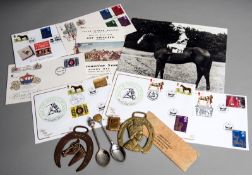 A collection of 1953 Coronation memorabilia including items relating to the Derby winner "Pinza",