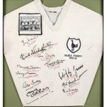 A signed Tottenham Hotspur 1960-61 Doubles Winners jersey formerly belonging to Cliff Jones,