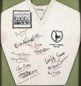 A signed Tottenham Hotspur 1960-61 Doubles Winners jersey formerly belonging to Cliff Jones,