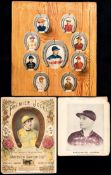 Miscellaneous prints, bookplates & illustrations of Victorian jockeys, including M Cannon, T Cannon,