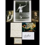 Sporting autographs, tennis, including Rod Laver, Dorothy Round, Bunny Austin, Fred Perry, ; rugby,