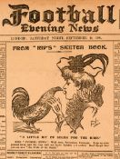 Football Evening News front page 14th September 1901 featuring a Tottenham Hotspur "Rip" cartoon