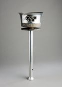 A 1948 London Olympic Games bearer's torch, designed by Ralph Lavers, aluminium alloy,