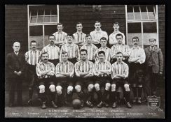 Scarce oversize postcard of the Sheffield Wednesday team season 1904-05, 7 by 10in.