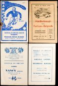 Seventeen 1951 Festival of Britain football match programmes, comprising: Brighton v Nancy,