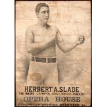 A 19th century American boxing poster promoting the appearance of Herbert A.