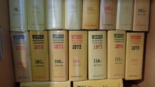 John Wisden's Cricketers' Almanacks, 69 volumes, 1925, 1930, 1931, 1939, 1946 softbacks,