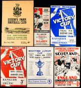 Six Scottish football programmes, Scotland v England internationals 14.4.