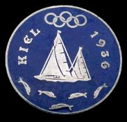 Berlin 1936 Olympic Games badge for the sailing competitions at Kiel,