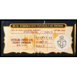 Rare European Cup Final ticket Real Madrid v Fiorentina 1956-57, played at the Bernabeu, Madrid,