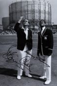 Brian Close & Gary Sobers double-signed photograph, 10 by 8in.