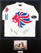 A Sydney 2000 Olympic Games official Team GB t-shirt signed by the gold medal winning rowers Steve