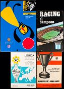 A collection of 'famous football programmes', in four binder files for the 1960s, 1970s,