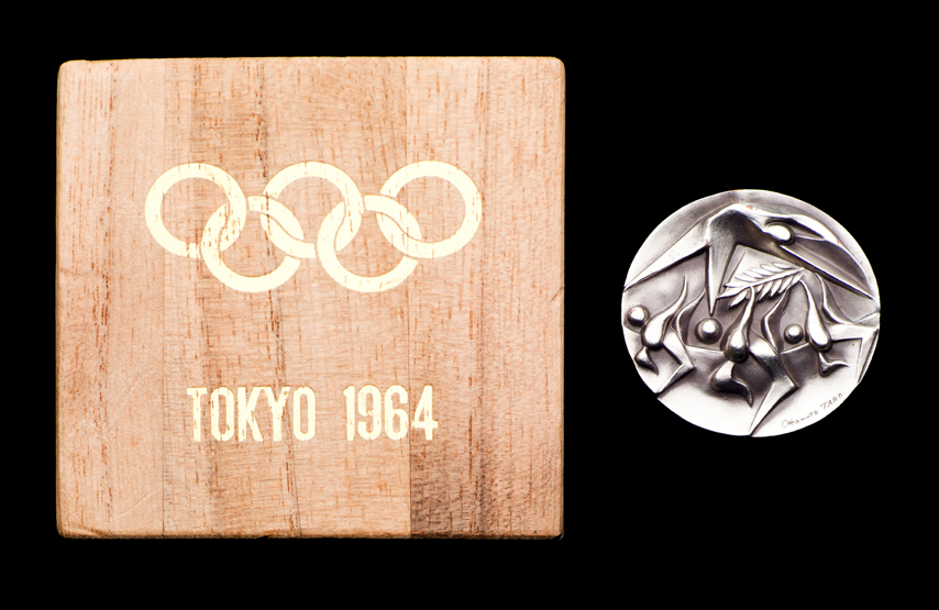 Tokyo 1964 Olympic Games participant's medal, designed by T. Okamoto and K.
