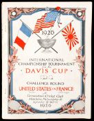 Davis Cup programme United States of America v France 9th-11th September 1926, Challenge Round,