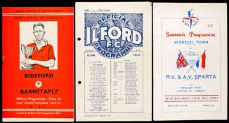 Three 1951 Festival of Britain programmes for football matches hosted by non-League clubs,