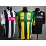 Three West Bromwich Albion player jerseys, Junichi Inamoto home and away No.